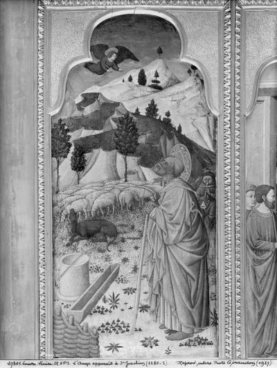 Cyclus van het Leven van de Maagd, Aankondiging aan Joachim, c.1445 door Giovanni Francesco da Rimini